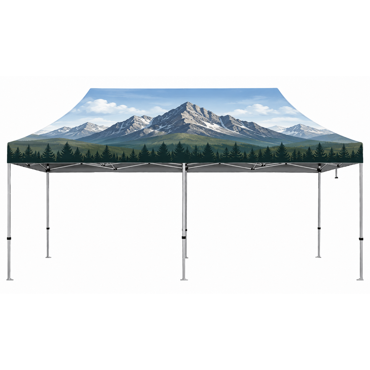 20 ft by 10 ft Pop Up Canopy Tent With Print