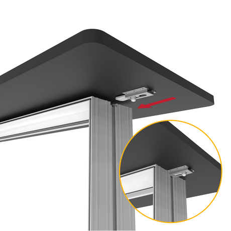 Slim Modular Counter Lightbox Display - Hardware Only