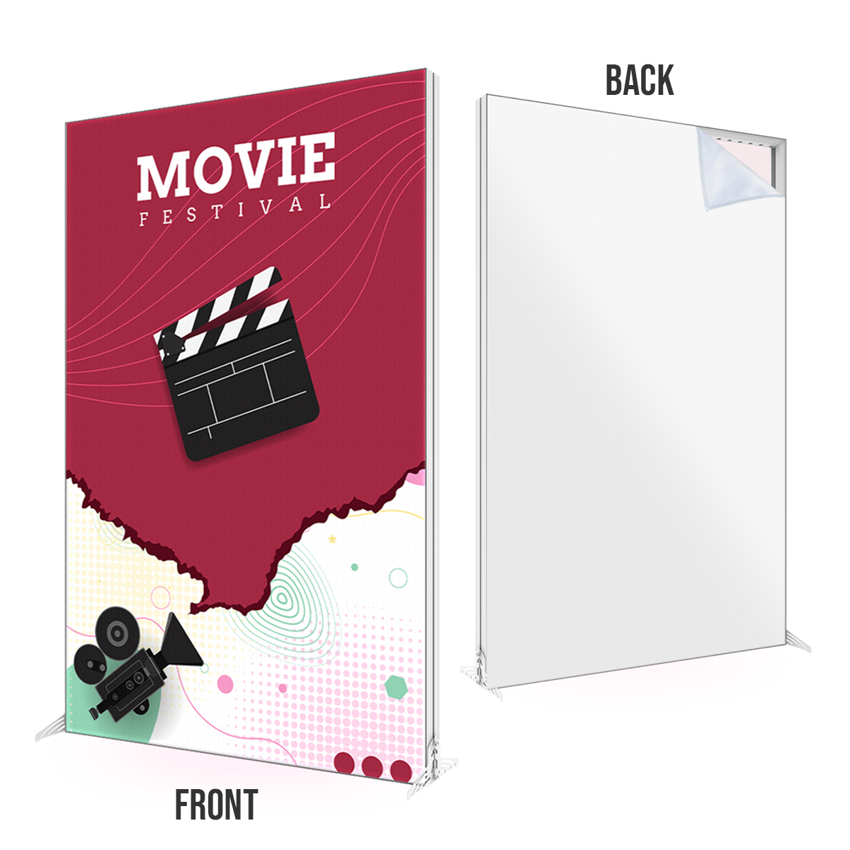 5FT Slim Modular Lightbox Display with Fabric Print