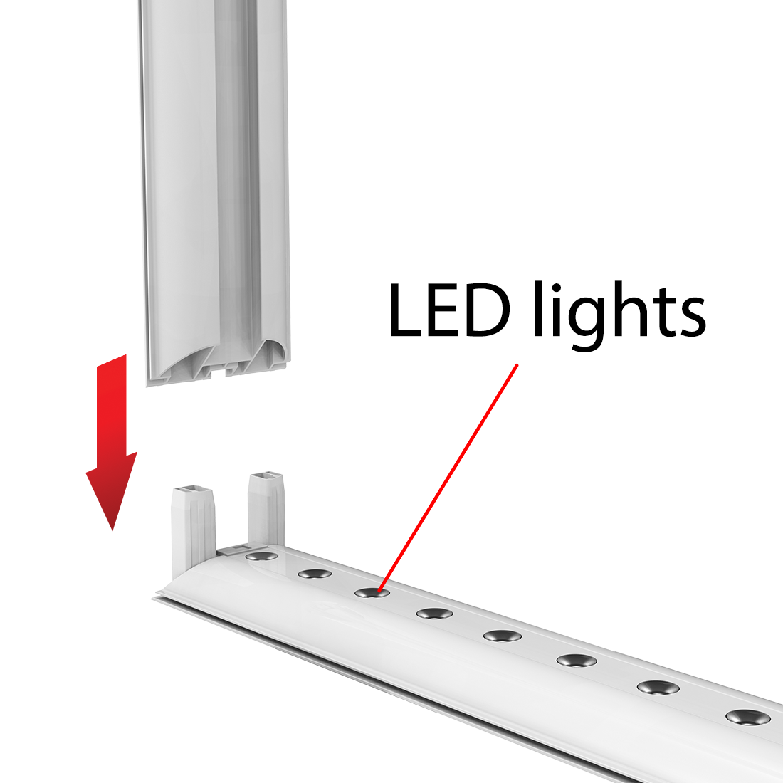 20FT Slim Modular Lightbox Display with Fabric Print