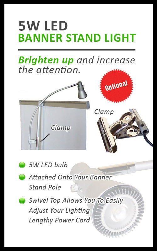 HD Retractable Banner Stand 24" with Vinyl Print