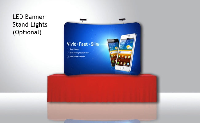 6 ft Table Top Curve Tube Display - Display Frame Only