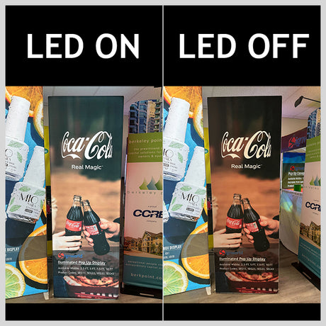 Illuminated 10 ft Pop Up Display with Fabric Print