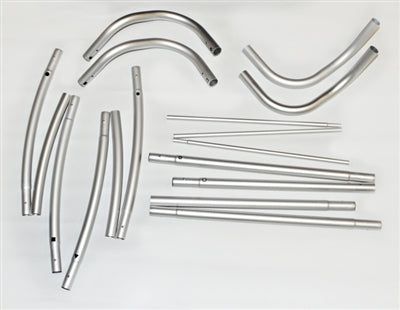 6 ft Table Top Curve Tube Display with Double Sided Fabric Print