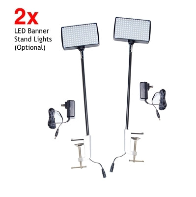 6 ft Table Top Curve Tube Display with Double Sided Fabric Print