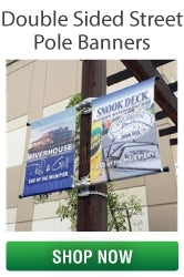 Double Sided Street Pole Banners Banners for 30" Pole Brackets