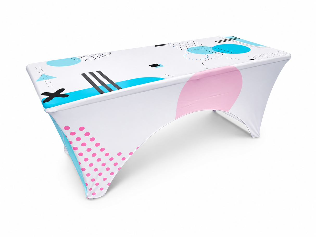 6 Ft 3-Sided Stretch Table Throw