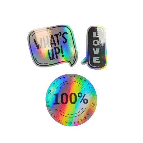 Holographic Custom Sticker Decal with Laminate