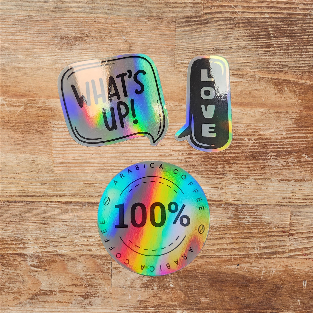 Holographic Custom Sticker Decal with Laminate