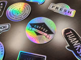 Holographic Custom Sticker Decal with Laminate