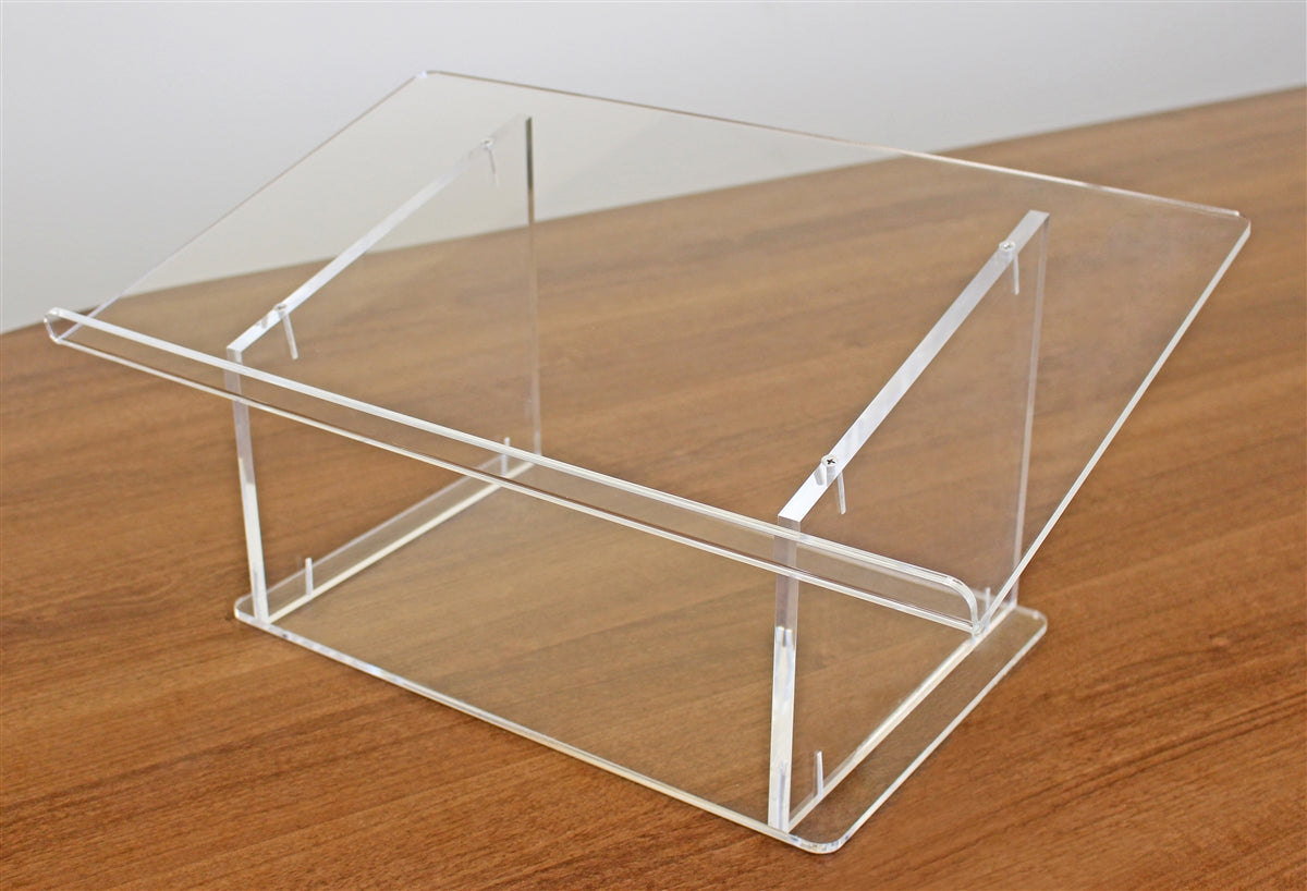 Clear Acrylic Tabletop Podium/ Lectern (23-1/2"W x 10-1/2"H x 14-1/4"D)