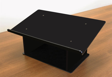 Black Acrylic Tabletop Podium/ Lectern (23-1/2"W x 10-1/2"H x 14-1/4"D)