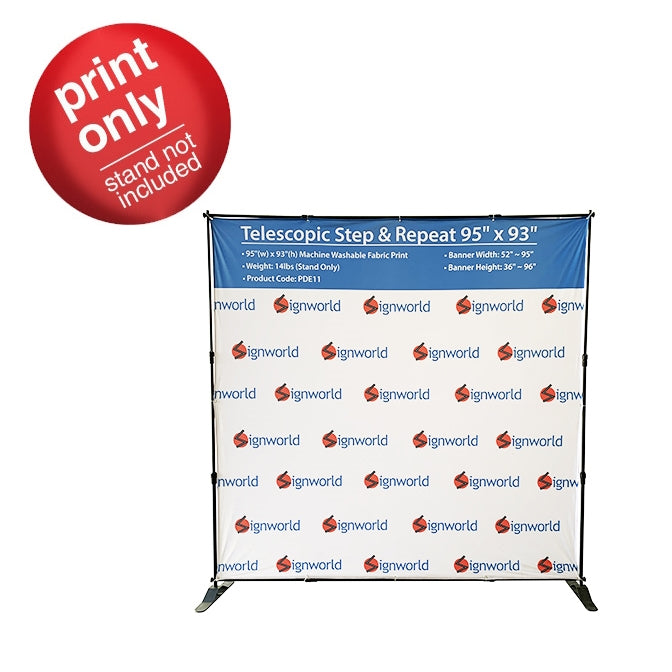 Telescopic Step & Repeat 95" x 93" Replacement Fabric Print