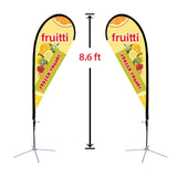 Replacement 23" x 84" Small Double-Sided Tear Drop Flag