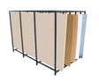 5-Bay Vertical Sheet Rack/ Substrate Storage Rack (78"L x 47.5"W x 54"H)