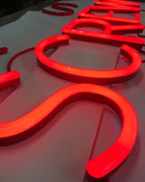 Faux Neon Letter Signs