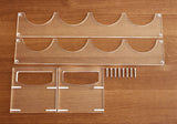 4-Slot Acrylic Wine Display Rack (17”W x 5”H x 5-1/2”D)