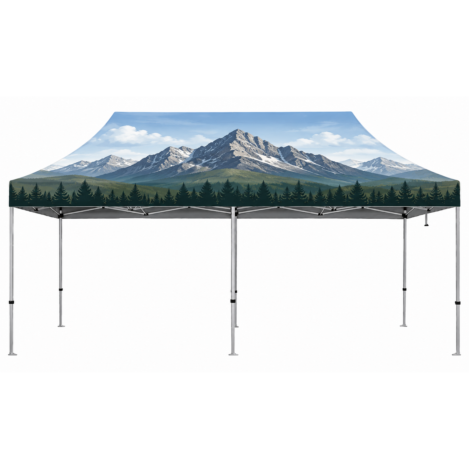 20 ft by 10 ft Pop Up Canopy Tent With Print