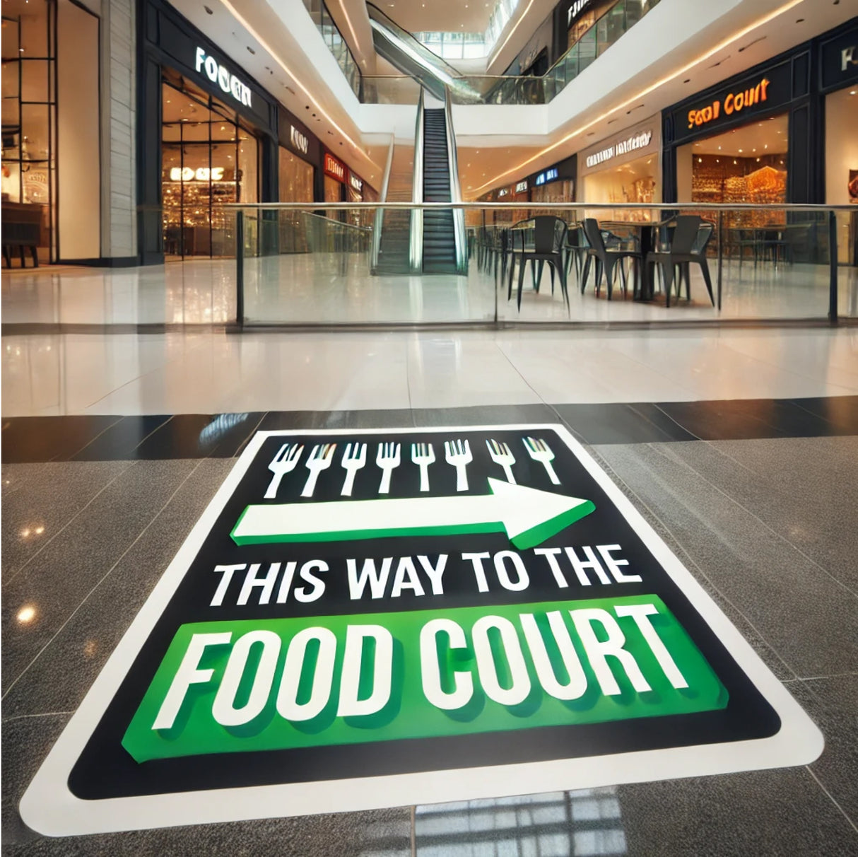 Custom Floor Sticker with Anti-Slip Laminate