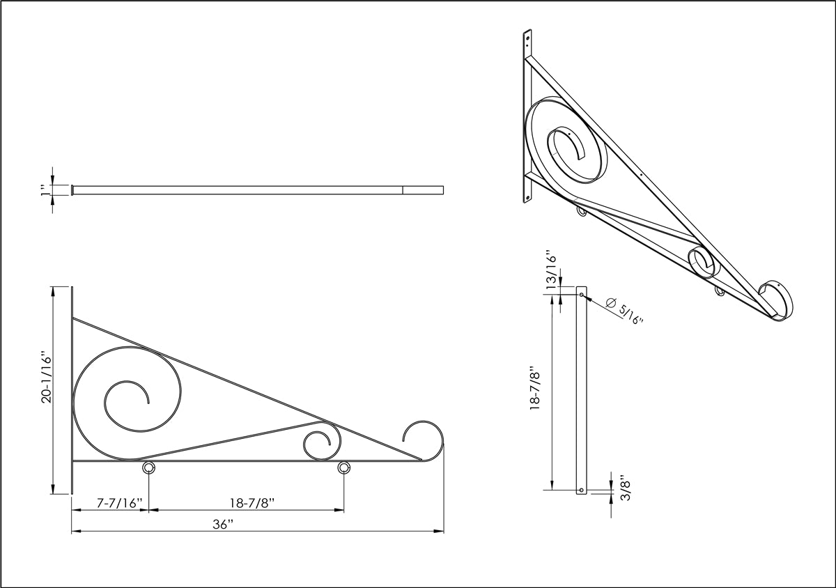 Scroll Bracket - 36"