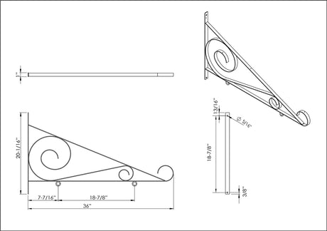 Scroll Bracket - 36"