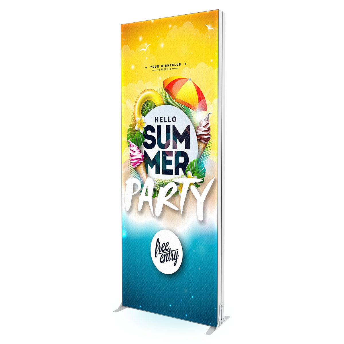 3FT Slim Modular Lightbox Display with Fabric Print