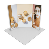 Angled Slim Modular Lightbox Display with  Fabric Print Set