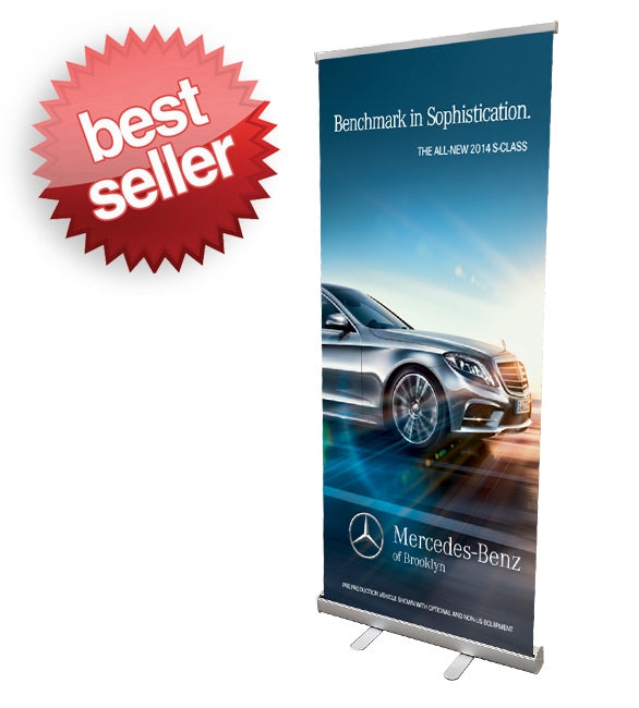 Retractable Roll Up Banner Stand 33" Stand Only