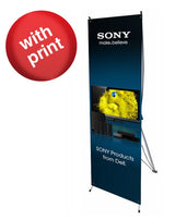 Small X Banner Stand 24" x 63" with Vinyl Print