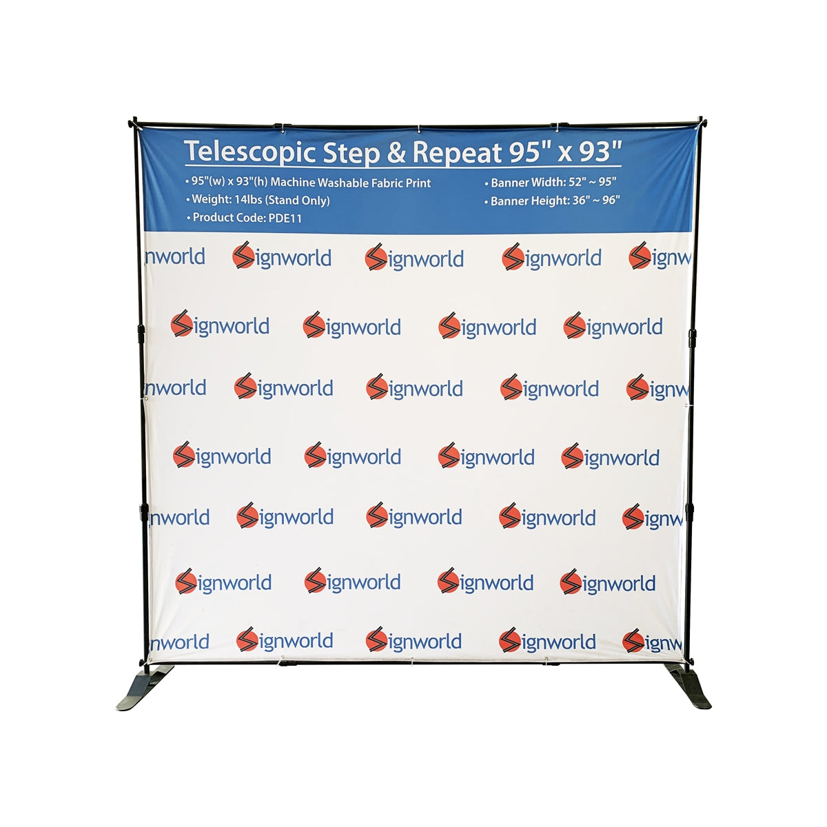 Telescopic Step & Repeat Banner Stand 8Ft - Stand Only – Signworld America