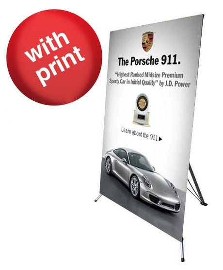 Large X Banner Stand 48" x 78" with Vinyl Print