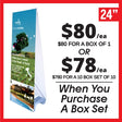 Double Sided Outdoor X Banner Stand Water Base - Stand Only [BOX SET OF 1]