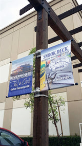 Double Sided Street Pole Banner Bracket 18" -Hardware Only BOX SETS [QTY 6 PCS]