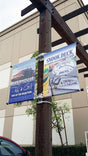 Double Sided Street Pole Banner Bracket 18" with (2) 18" x 24" Vinyl Banners