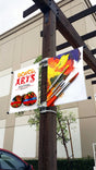 Double Sided Street Pole Banner Bracket 24"  with (2) 24" x 36" Vinyl Banners