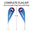 Medium Double-Sided Tear Drop Flag Kit