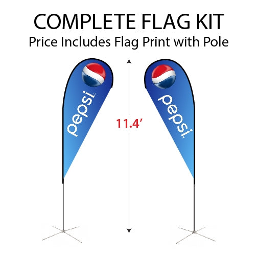 Medium Double-Sided Tear Drop Flag Kit