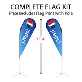 Medium Double-Sided Tear Drop Flag Kit