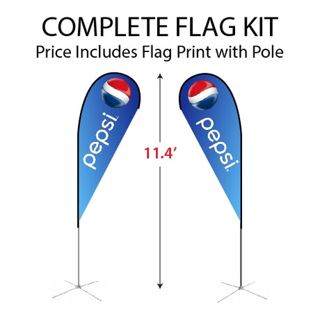 Medium Double-Sided Tear Drop Flag Kit