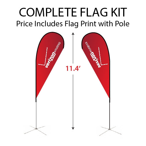 Medium Tear Drop Flag Kit