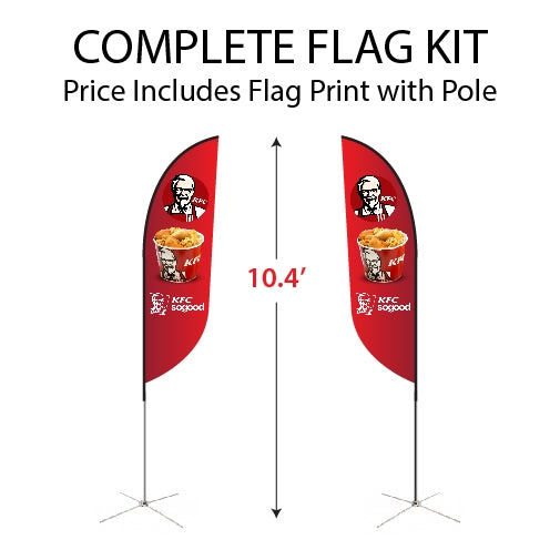 Small Double-Sided Feather Flag Kit