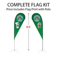 Small Double-Sided Tear Drop Flag Kit