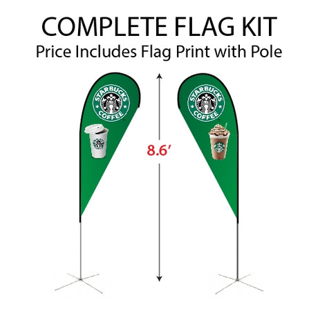 Small Double-Sided Tear Drop Flag Kit