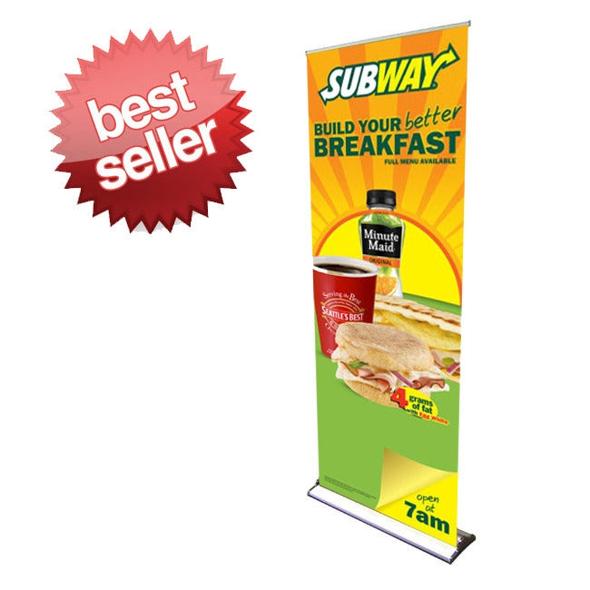 HD Retractable Banner Stand 24" - Stand Only