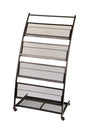 4 Shelf Mobile Literature Display Rack