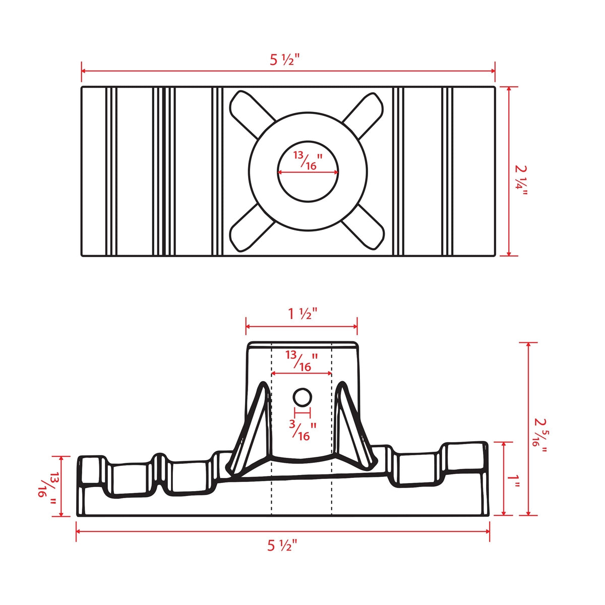 Street Pole Banner Brackets 18" - Hardware Only