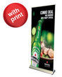 Premium Retractable Roll Up Banner Stand 33" with Vinyl Print