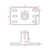 Wall Mount Pole Banner Bracket 18" with 18" x 24" Banner Print