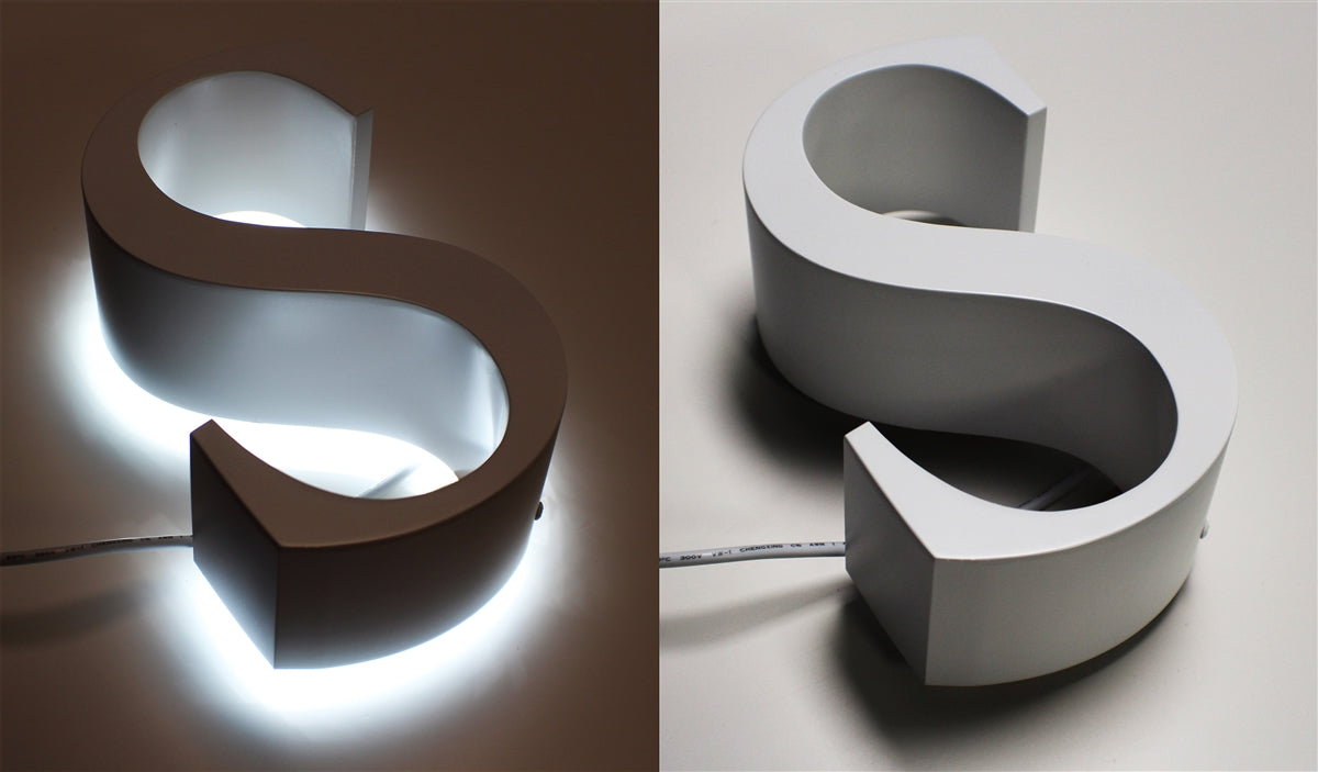 Halo/ Back Lit Painted Stainless Steel Letters for Indoor & Outdoor Signage - 107"W X 26-1/2"H