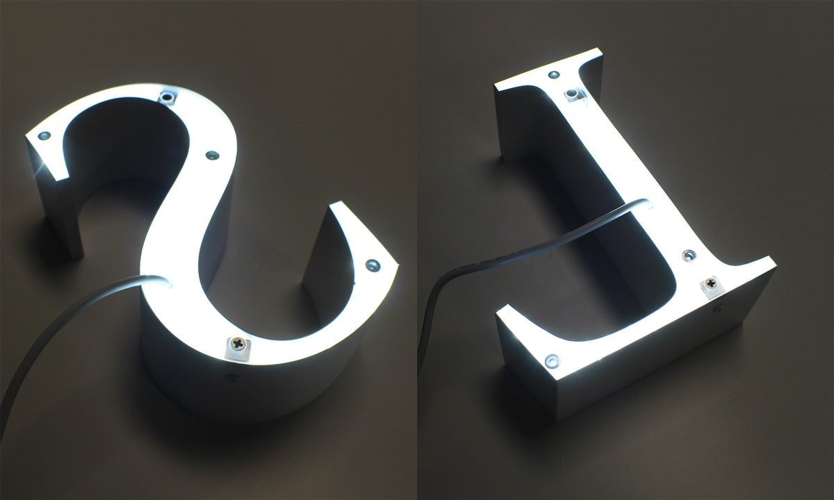 Halo/ Back Lit Painted Stainless Steel Letters for Indoor & Outdoor Signage - 107"W X 26-1/2"H